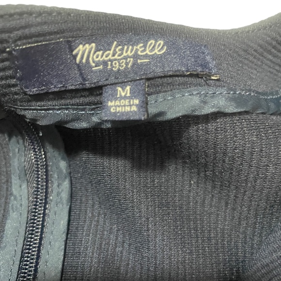Madewell Medium Navy Zip Back Sleeveless Dress Style 08794 - Picture 2 of 6